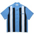 WACKO MARIA/SWITCHING 50'S OPEN COLLAR SHIRT（BLUE）［スイッチング50'Sオープンカラーシャツ-24春夏］