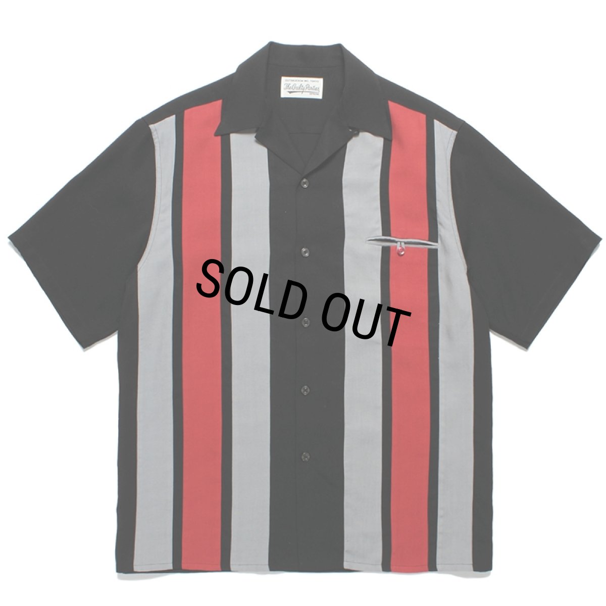 画像1: WACKO MARIA/SWITCHING 50'S OPEN COLLAR SHIRT（BLACK）［スイッチング50'Sオープンカラーシャツ-24春夏］ (1)