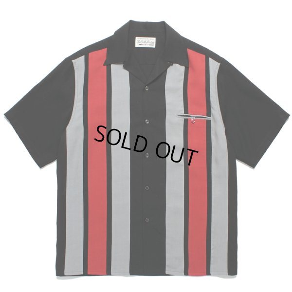 画像1: WACKO MARIA/SWITCHING 50'S OPEN COLLAR SHIRT（BLACK）［スイッチング50'Sオープンカラーシャツ-24春夏］