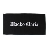 WACKO MARIA/LOGO JACQUARD TOWEL（LARGE）（BLACK）［ロゴジャガードタオル-24春夏］