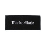 WACKO MARIA/LOGO JACQUARD TOWEL（SMALL）（BLACK）［ロゴジャガードタオル-24春夏］