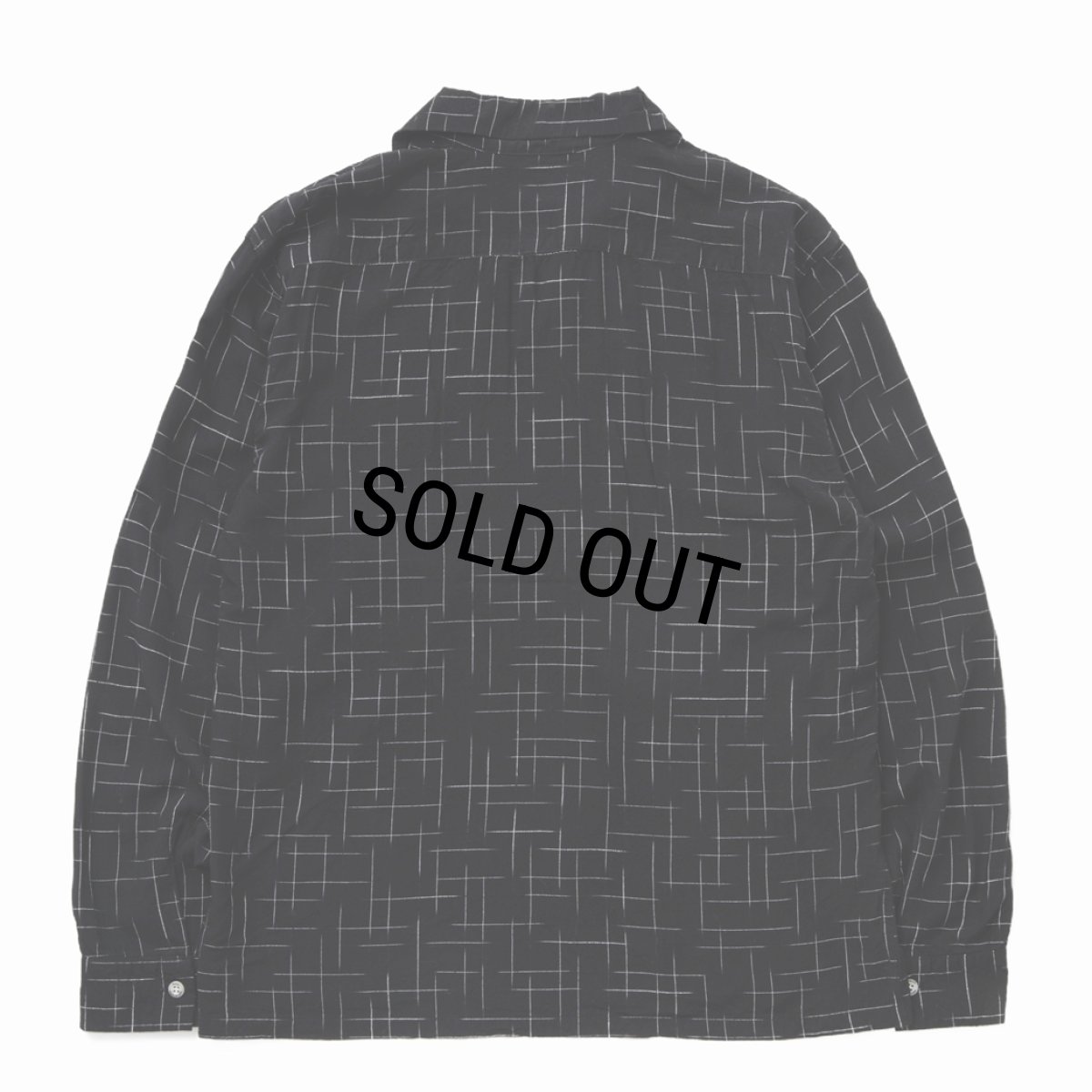 画像2: RATS/KASURI RAYON SHIRT（BLACK）［カスリレーヨンシャツ-24春夏］ (2)