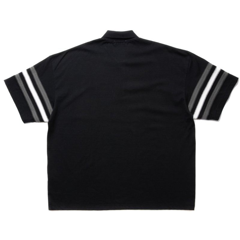 画像2: COOTIE PRODUCTIONS/Jacquard Sleeve S/S Polo（Black）［ジャガードスリーブポロ-24春夏］