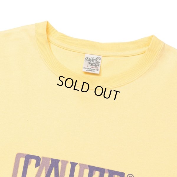 画像2: 【30%OFF】CALEE/DROP SHOULDER CALEE BLUR LOGO TEE（YELLOW）［ドロップショルダープリントT-24春夏］