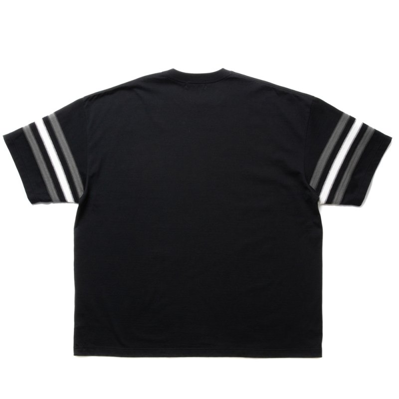 画像2: COOTIE PRODUCTIONS/Jacquard Sleeve S/S Tee（Black）［ジャガードスリーブT-24春夏］