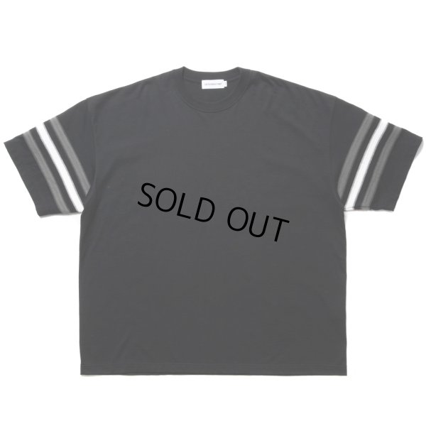 画像1: COOTIE PRODUCTIONS/Jacquard Sleeve S/S Tee（Black）［ジャガードスリーブT-24春夏］