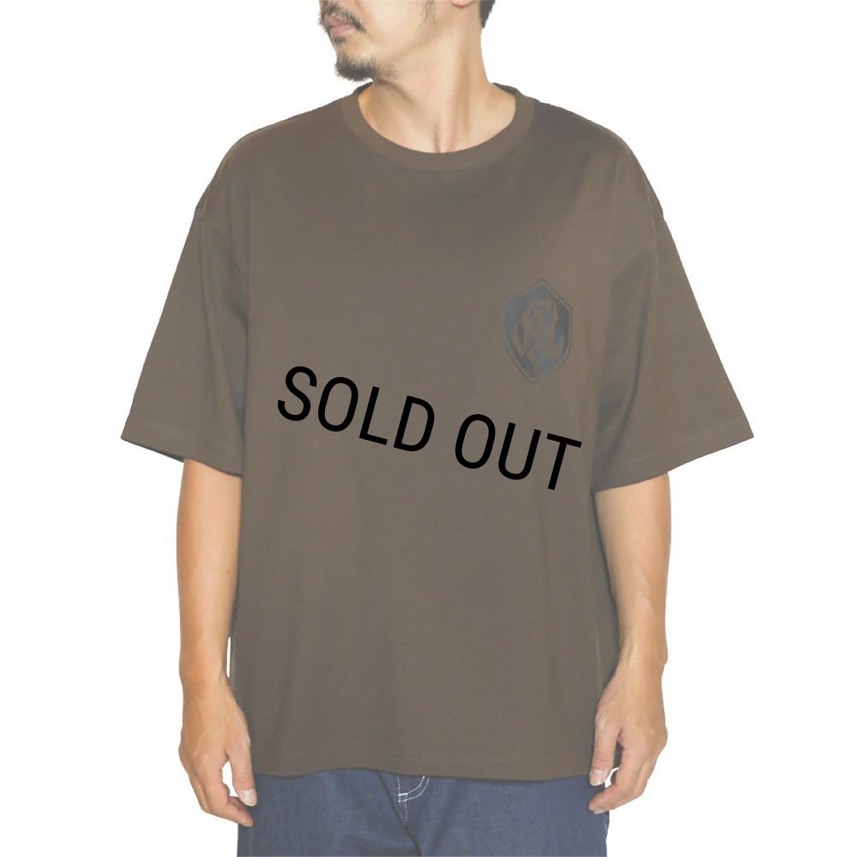 画像6: 【40%OFF】CALEE/DROP SHOULDER S.V.D.S.H LOGO TEE ＜NATURALLY PAINT DESIGN＞（BROWN）［ドロップショルダープリントT-24春夏］ (6)