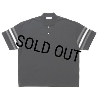 COOTIE PRODUCTIONS/Jacquard Sleeve S/S Polo（Black）［ジャガード