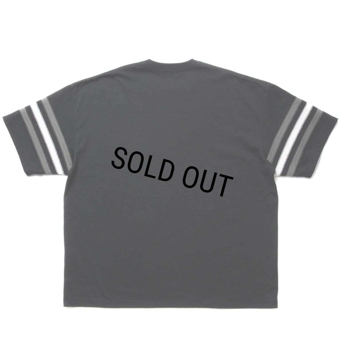 画像2: COOTIE PRODUCTIONS/Jacquard Sleeve S/S Tee（Black）［ジャガードスリーブT-24春夏］ (2)