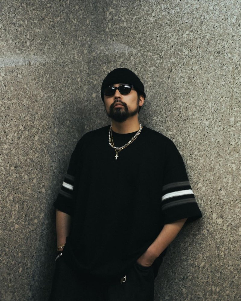 画像3: COOTIE PRODUCTIONS/Jacquard Sleeve S/S Tee（Black）［ジャガードスリーブT-24春夏］