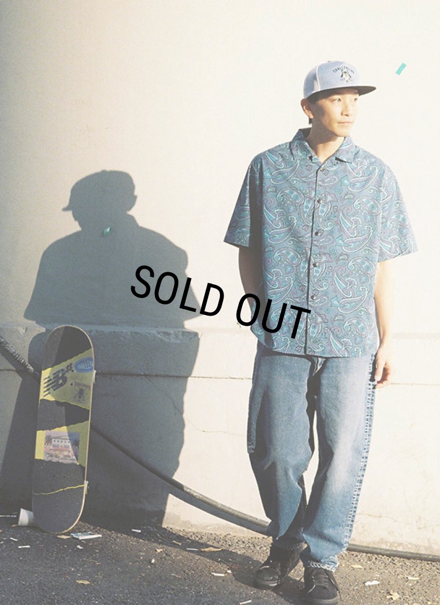 画像8: CHALLENGER/WIDE WASHED DENIM PANTS（WASHED INDIGO）［ワイドウォッシュドデニムパンツ-24春夏］ (8)