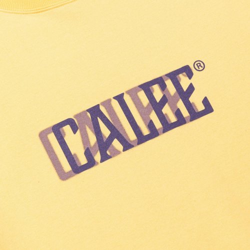 他の写真3: 【30%OFF】CALEE/DROP SHOULDER CALEE BLUR LOGO TEE（YELLOW）［ドロップショルダープリントT-24春夏］