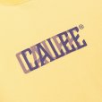 画像3: 【30%OFF】CALEE/DROP SHOULDER CALEE BLUR LOGO TEE（YELLOW）［ドロップショルダープリントT-24春夏］ (3)
