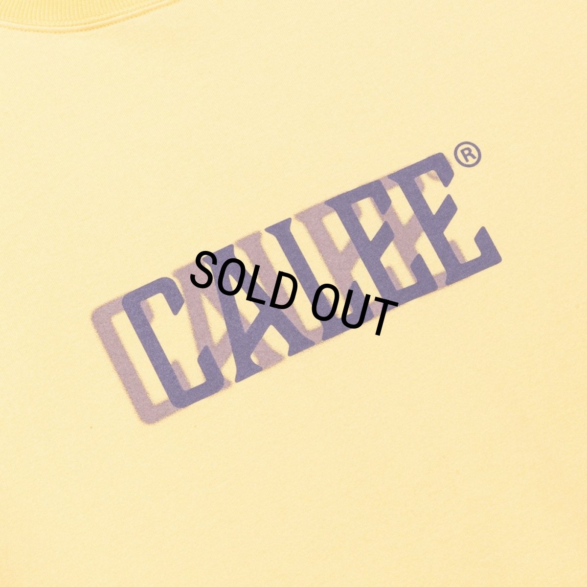 画像3: 【30%OFF】CALEE/DROP SHOULDER CALEE BLUR LOGO TEE（YELLOW）［ドロップショルダープリントT-24春夏］ (3)