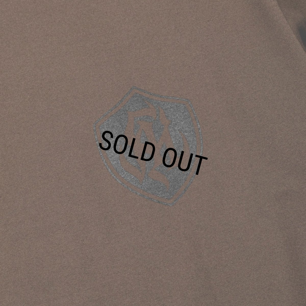 画像4: 【40%OFF】CALEE/DROP SHOULDER S.V.D.S.H LOGO TEE ＜NATURALLY PAINT DESIGN＞（BROWN）［ドロップショルダープリントT-24春夏］ (4)