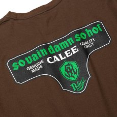 画像5: 【40%OFF】CALEE/DROP SHOULDER S.V.D.S.H LOGO TEE ＜NATURALLY PAINT DESIGN＞（BROWN）［ドロップショルダープリントT-24春夏］ (5)