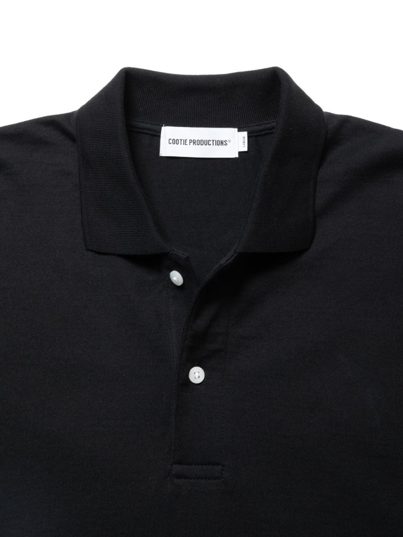 画像3: COOTIE PRODUCTIONS/Jacquard Sleeve S/S Polo（Black）［ジャガードスリーブポロ-24春夏］