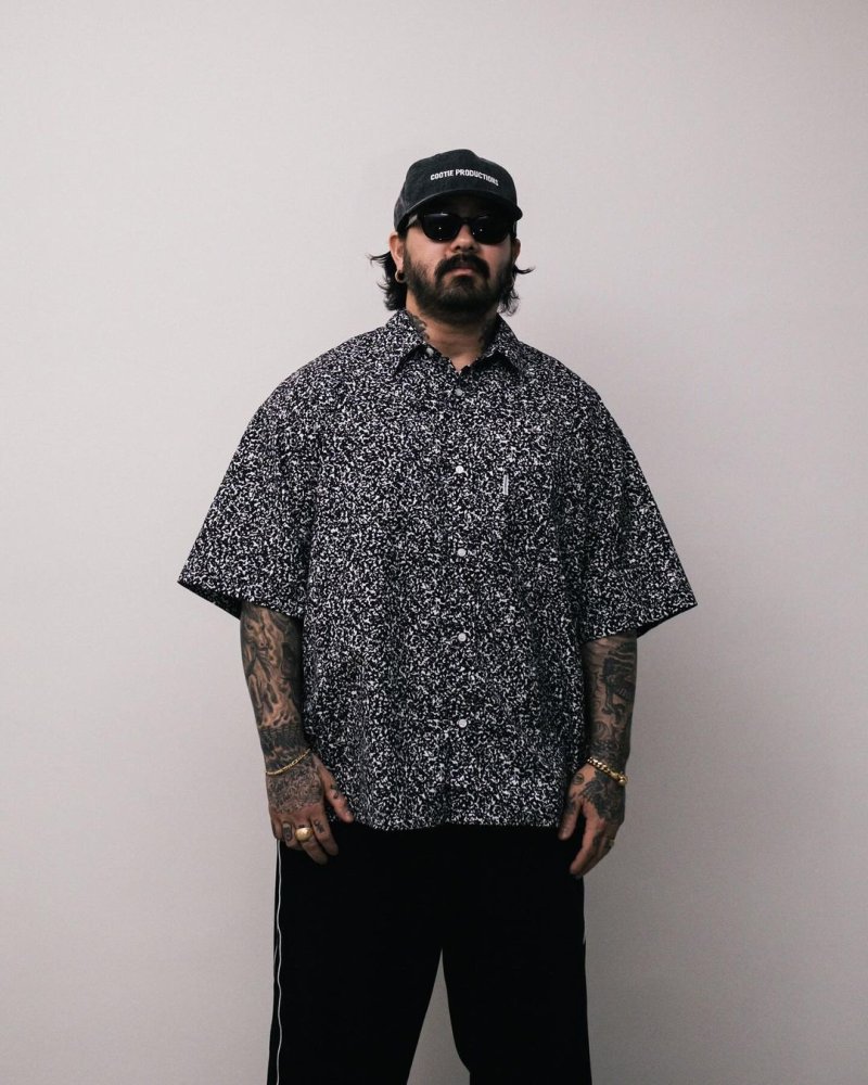 画像3: COOTIE PRODUCTIONS/Allover Printed Broad S/S Shirt（Black）［総柄ブロードシャツ-24春夏］