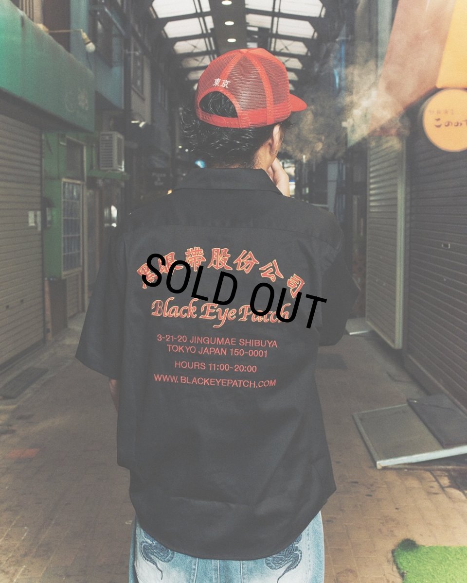 画像4: BlackEyePatch/CHINATOWN STORE S/S WORK SHIRT（BLACK） (4)