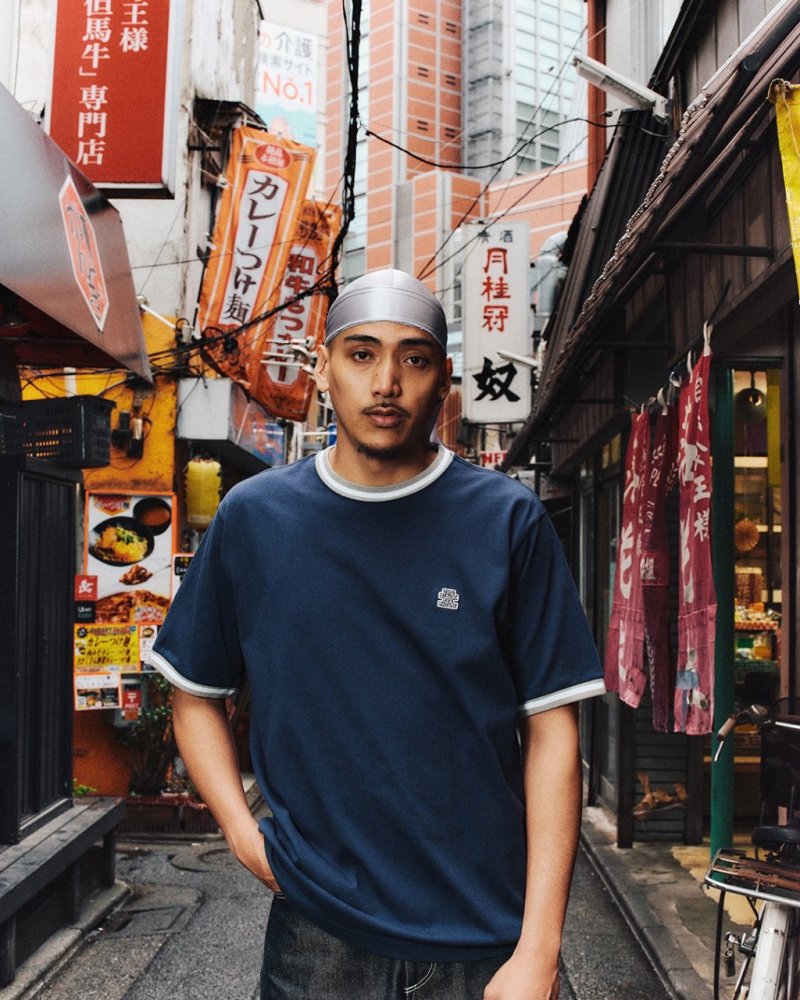画像3: BlackEyePatch/SMALL OG LABEL RIB KNITTED TEE(NAVY)