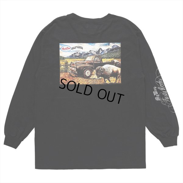画像1: PORKCHOP/F-100 L/S TEE（BLACK）［プリント長袖T-24春夏］