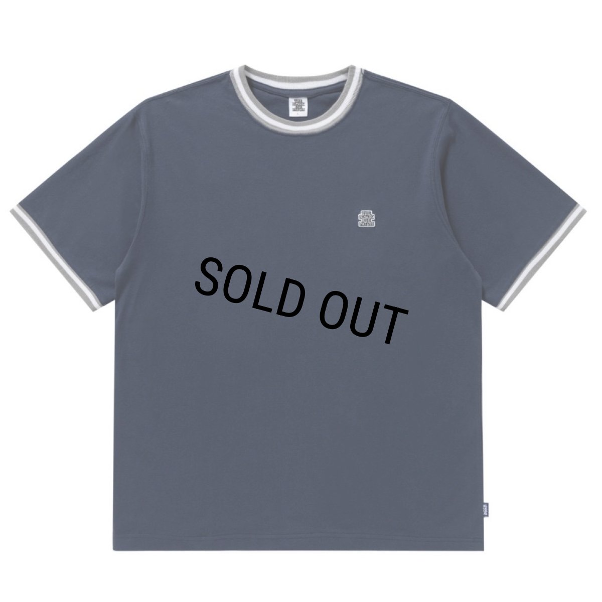 画像1: BlackEyePatch/SMALL OG LABEL RIB KNITTED TEE(NAVY) (1)