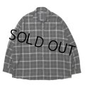 ROTTWEILER/R9 CHECK SHIRT（BLACK） 【40%OFF】［チェックオープンカラーシャツ-23秋冬］