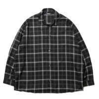 ROTTWEILER/R9 CHECK SHIRT（BLACK） 【30%OFF】［チェックオープンカラーシャツ-23秋冬］
