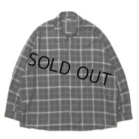 ROTTWEILER/R9 CHECK SHIRT（BLACK） 【40%OFF】［チェックオープンカラーシャツ-23秋冬］