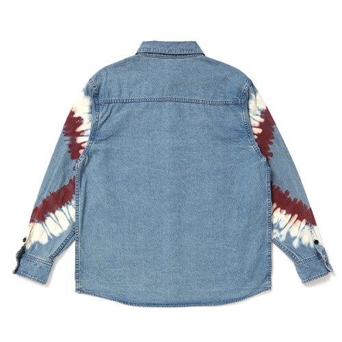 他の写真2: CHALLENGER/L/S TIE DYE SLEEVE DENIM SHIRT（WASHED INDIGO）［タイダイスリーブデニムシャツ-24春夏］