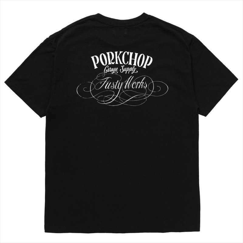 画像2: PORKCHOP/F-100 TEE（BLACK）［プリントT-24春夏］