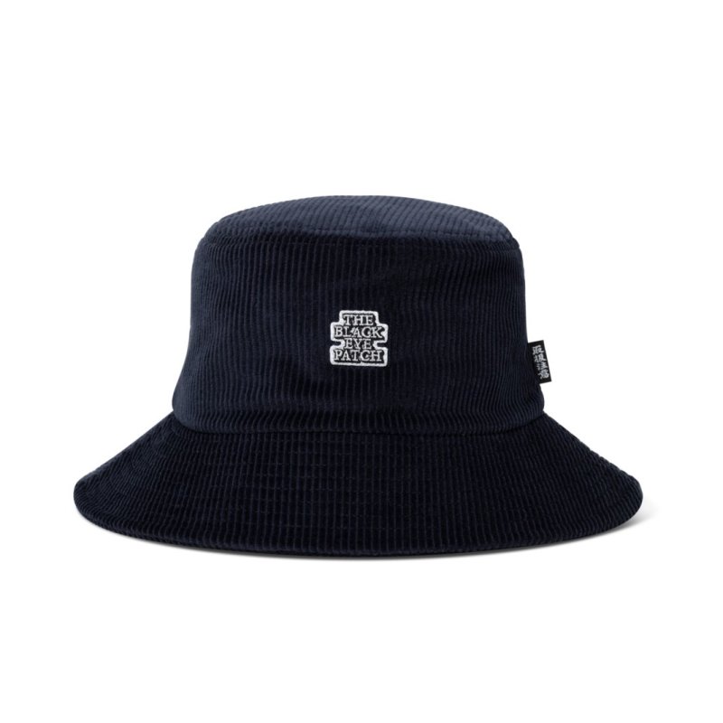 画像1: BlackEyePatch/SMALL OG LABEL BUCKET HAT（NAVY）
