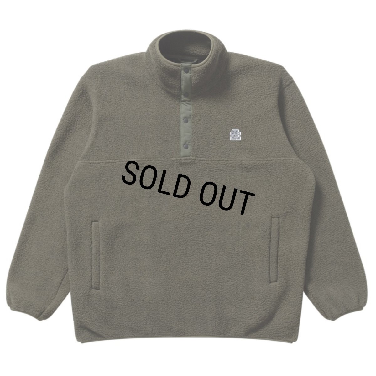 画像1: BlackEyePatch/SMALL OG LABEL FLEECE PULLOVER（OLIVE） (1)