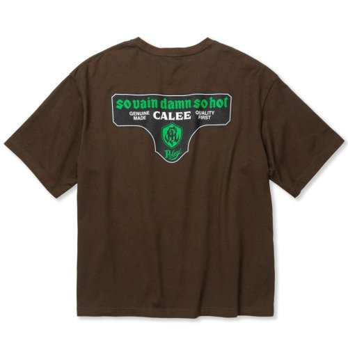 他の写真2: 【30%OFF】CALEE/DROP SHOULDER S.V.D.S.H LOGO TEE ＜NATURALLY PAINT DESIGN＞（BROWN）［ドロップショルダープリントT-24春夏］