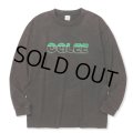 CALEE/CALEE LOGO POWDER BLEACH DROP SHOULDER L/S TEE（USED BLACK） 【30%OFF】［パウダーブリーチ長袖T-24春夏］