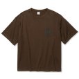 画像2: 【30%OFF】CALEE/DROP SHOULDER S.V.D.S.H LOGO TEE ＜NATURALLY PAINT DESIGN＞（BROWN）［ドロップショルダープリントT-24春夏］ (2)