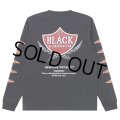 BlackEyePatch/SWEET CIGAR LABEL L/S TEE（BLACK）