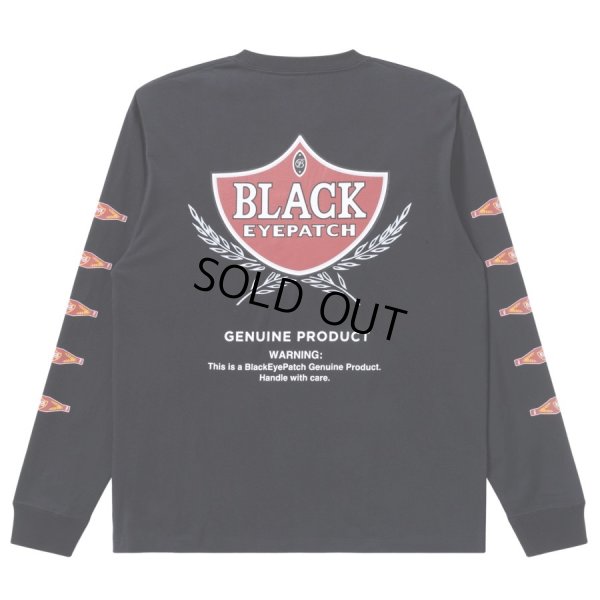 画像1: BlackEyePatch/SWEET CIGAR LABEL L/S TEE（BLACK）