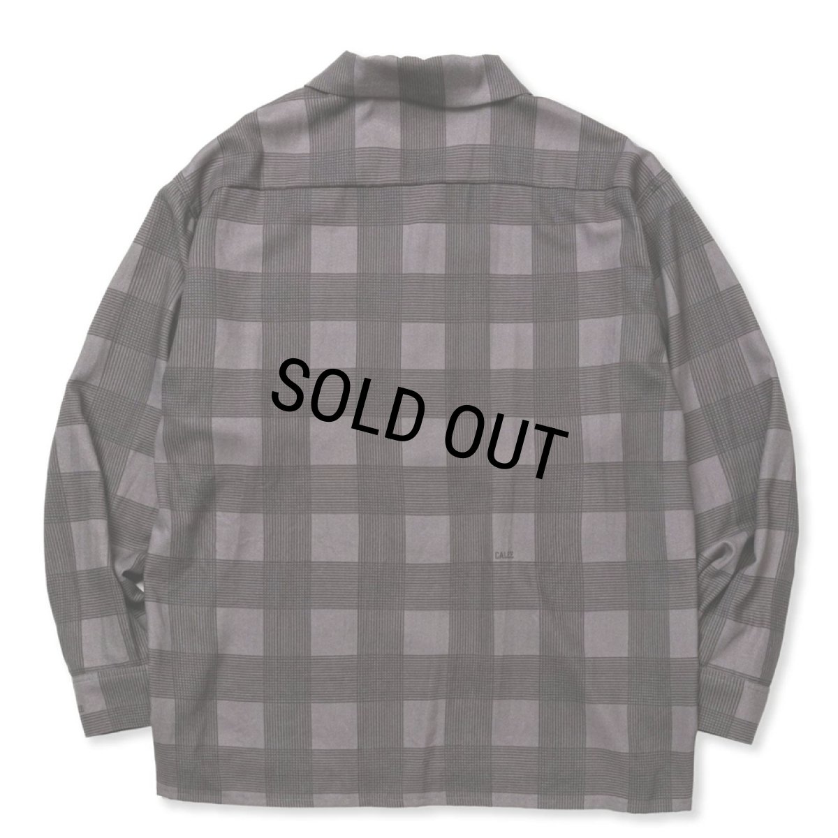 画像2: 【40%OFF】CALEE/RAYON CHECK OPEN COLLAR L/S SH（BLACK）［レーヨンチェックオープンカラーシャツ-24春夏］ (2)