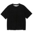 画像1: 【30%OFF】CALEE/PILE JACQUARD DROP SHOULDER CS（BLACK）［パイルジャガードカットソー-24春夏］ (1)