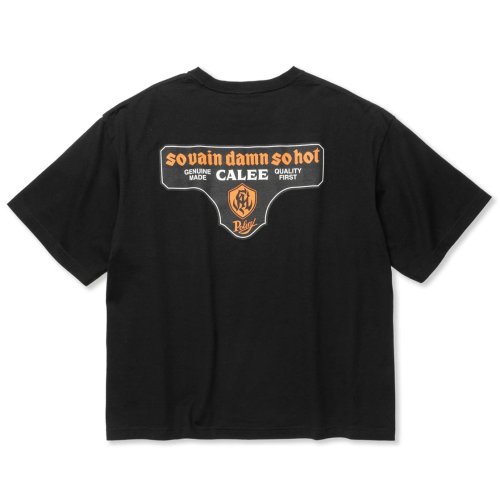 他の写真2: 【30%OFF】CALEE/DROP SHOULDER S.V.D.S.H LOGO TEE ＜NATURALLY PAINT DESIGN＞（BLACK）［ドロップショルダープリントT-24春夏］