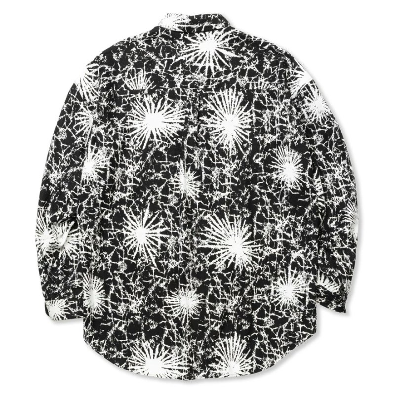 画像2: 【40%OFF】CALEE/BATIK PATTERN OVER SHILHOUETTE L/S SH（BLACK）［オーバーシルエットシャツ-24春夏］
