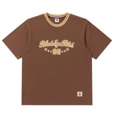 画像1: BlackEyePatch/SPORTY SCRIPT LOGO TEE（BROWN） (1)