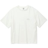 CALEE/EMBROIDERY DROP SHOULDER S/S TEE（WHITE）［ドロップショルダー刺繍T-24春夏］