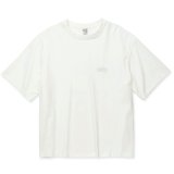【30%OFF】CALEE/EMBROIDERY DROP SHOULDER S/S TEE（WHITE）［ドロップショルダー刺繍T-24春夏］