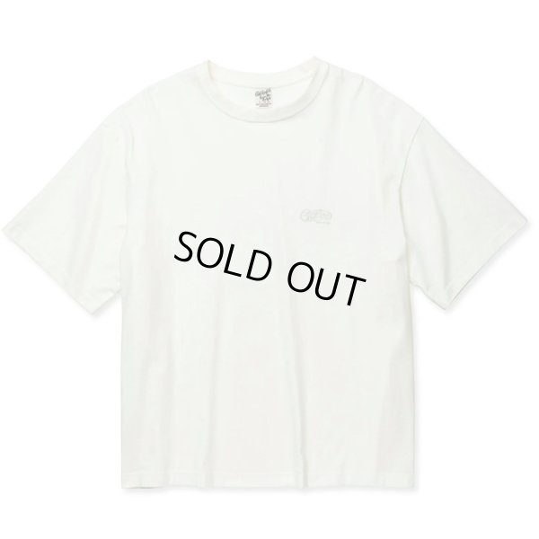 画像1: 【30%OFF】CALEE/EMBROIDERY DROP SHOULDER S/S TEE（WHITE）［ドロップショルダー刺繍T-24春夏］