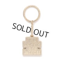 BlackEyePatch/RHINESTONED OG LABEL PLATED KEYCHAIN（GOLD）