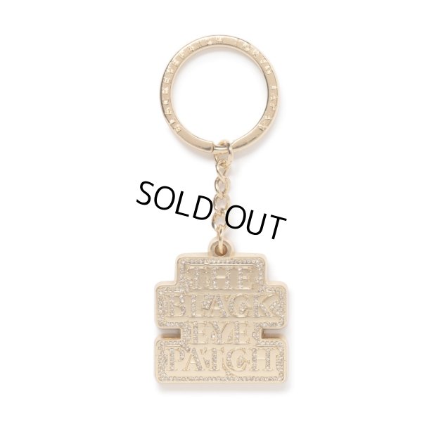 画像1: BlackEyePatch/RHINESTONED OG LABEL PLATED KEYCHAIN（GOLD）