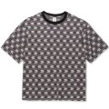 【40%OFF】CALEE/BORDER JACQUARD DROP SHOULDER CS（CHARCOAL BLACK）［ボーダージャガードカットソー-24春夏］