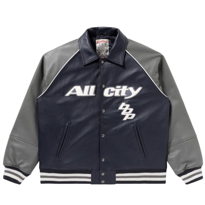 画像1: BlackEyePatch/ALL CITY HWC AVIREX JACKET(GRAY/NAVY)